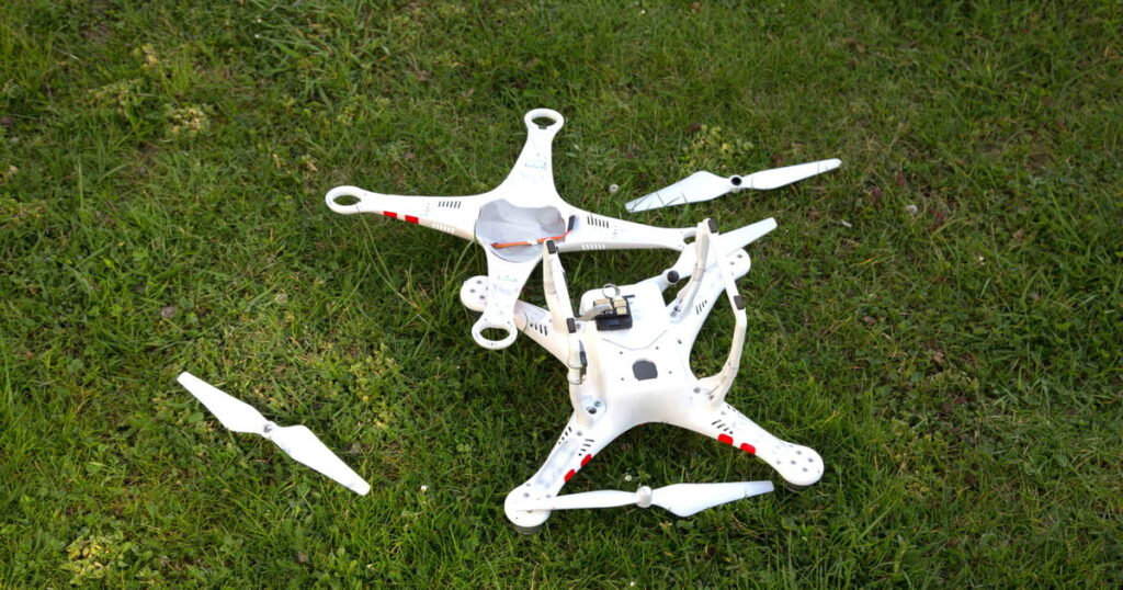 Acidente com drone por perda de sinal